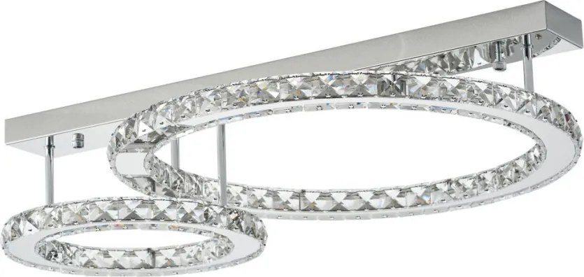 ZUMA LINE MX3713-2-3CT GIRONA Kristály Mennyezeti Lámpa Króm LED IP20