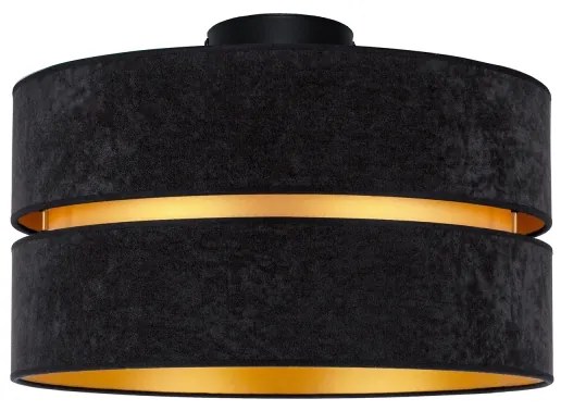Duolla - Mennyezeti lámpa DUO 1xE27/40W/230V átm. 40 cm fekete/arany