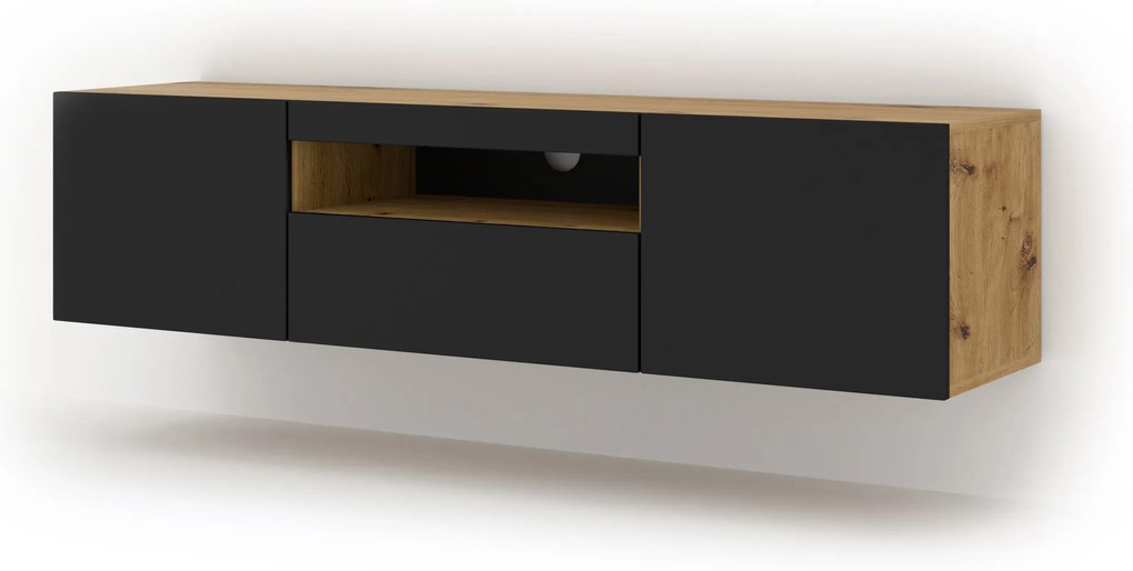 TV aszta/Szekrény Aurinko 150 (artisan tölgy + matt fekete). 1083422