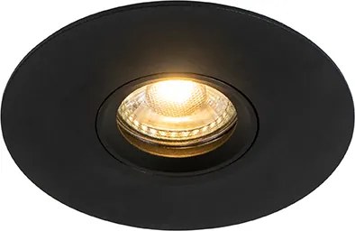 Modern beépíthető spotlámpa fekete 12 cm - Buco