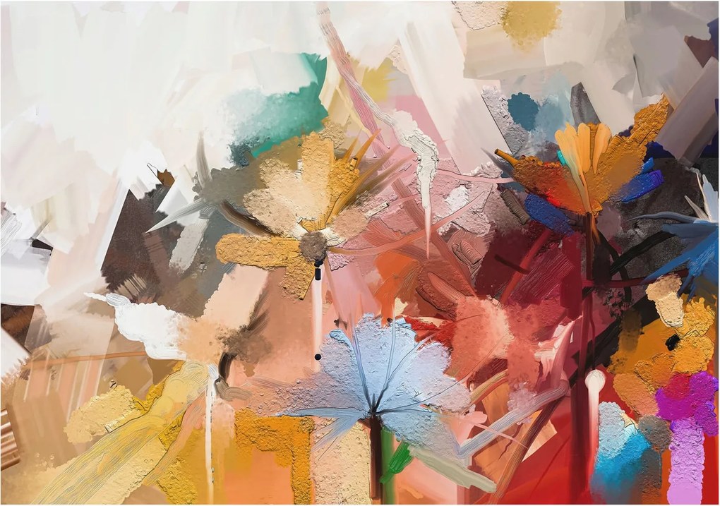 Fotótapéta Flizelina Dekoratív az irodába Virágos absztrakt 208x146 Ragasztó