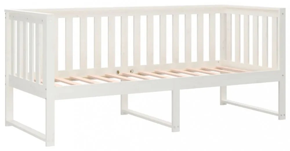 kanapéágy ágy matrac fehér 75x190 cm tömör fa fenyőfa