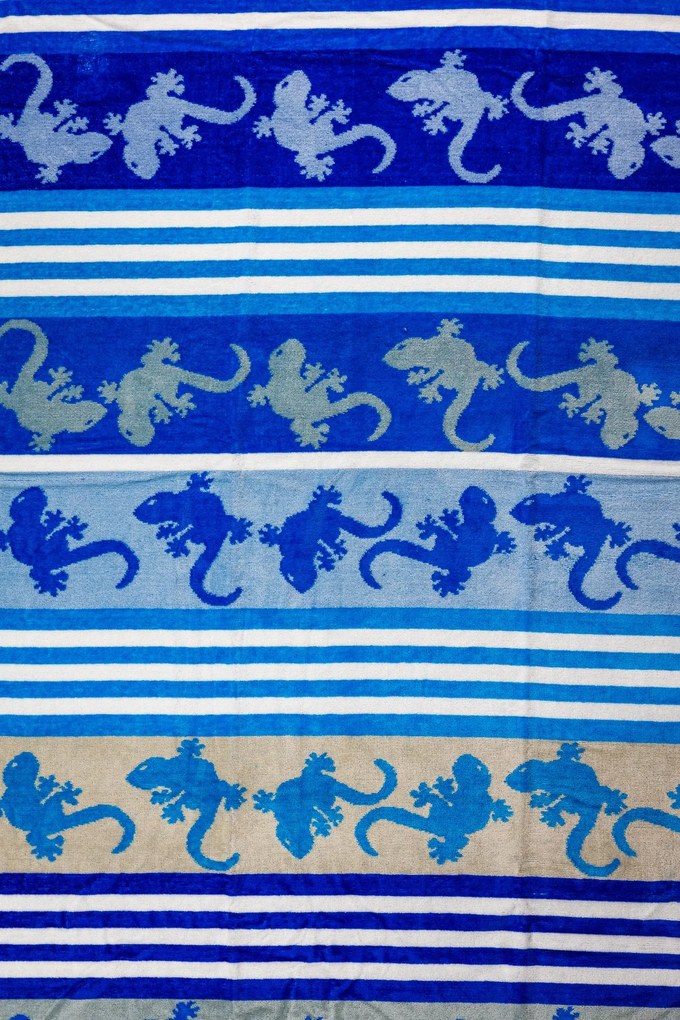 CRAZY GEKKO Strandtörölköző kék 165x90cm