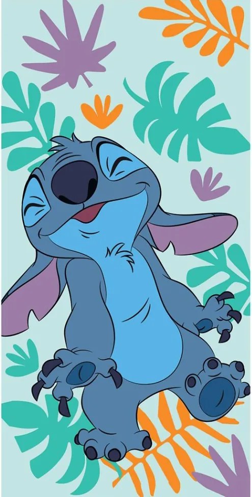 Disney Lilo és Stitch, A csillagkutya Fun Colores fürdőlepedő, strand törölköző 70x140cm