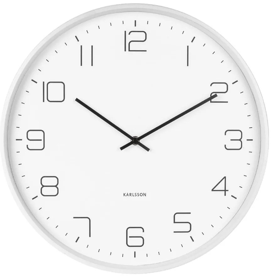 Lofty fehér falióra, ø 40 cm - Karlsson