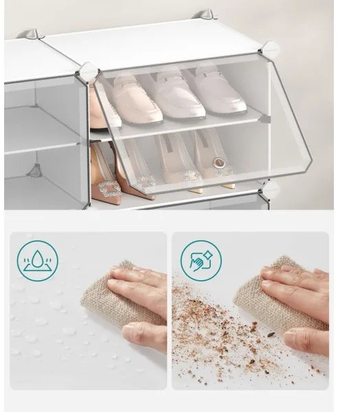 BOXIFY moduláris polc rekeszekkel, fehér