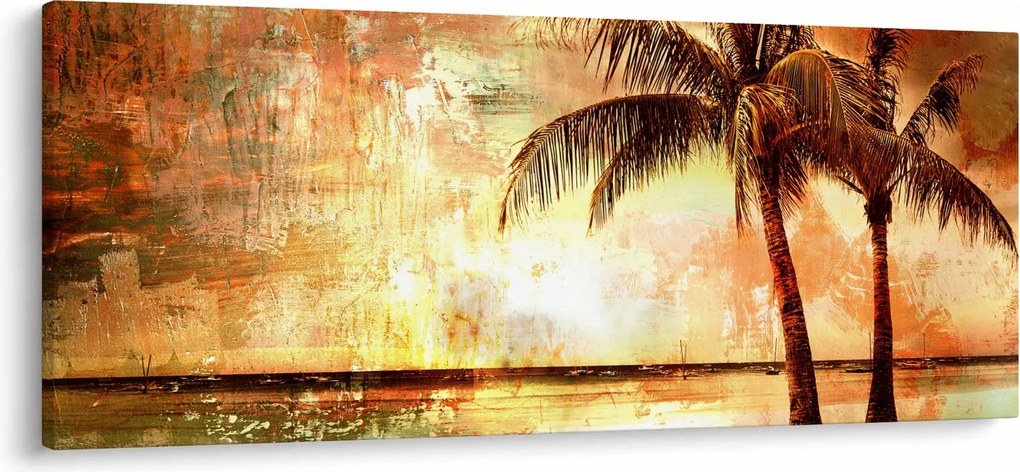 Kép - pálmafák a tengerparton (120x50 cm)