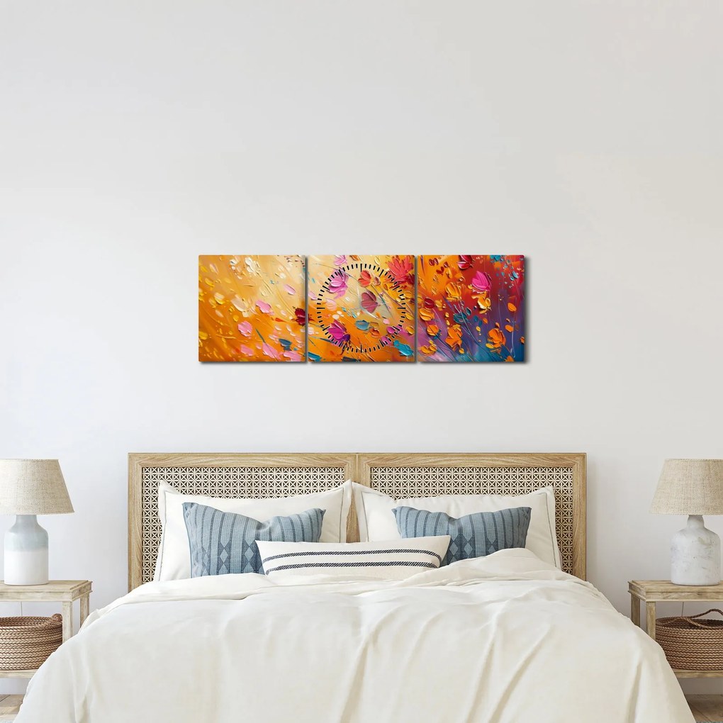 Kép - Színes virágok festése (órával) (90x30 cm)