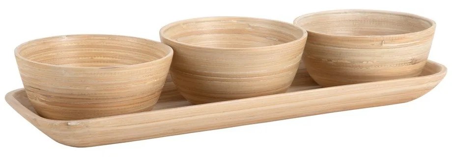Natúr színű bambusz szervírozó készlet Puro – PT LIVING