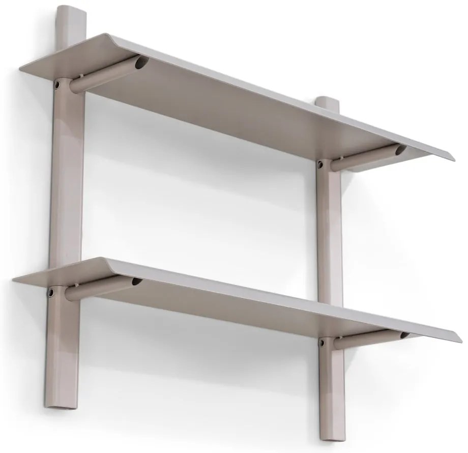 Szürkésbarna többszintes fém fali polc 60 cm Hola – Spinder Design