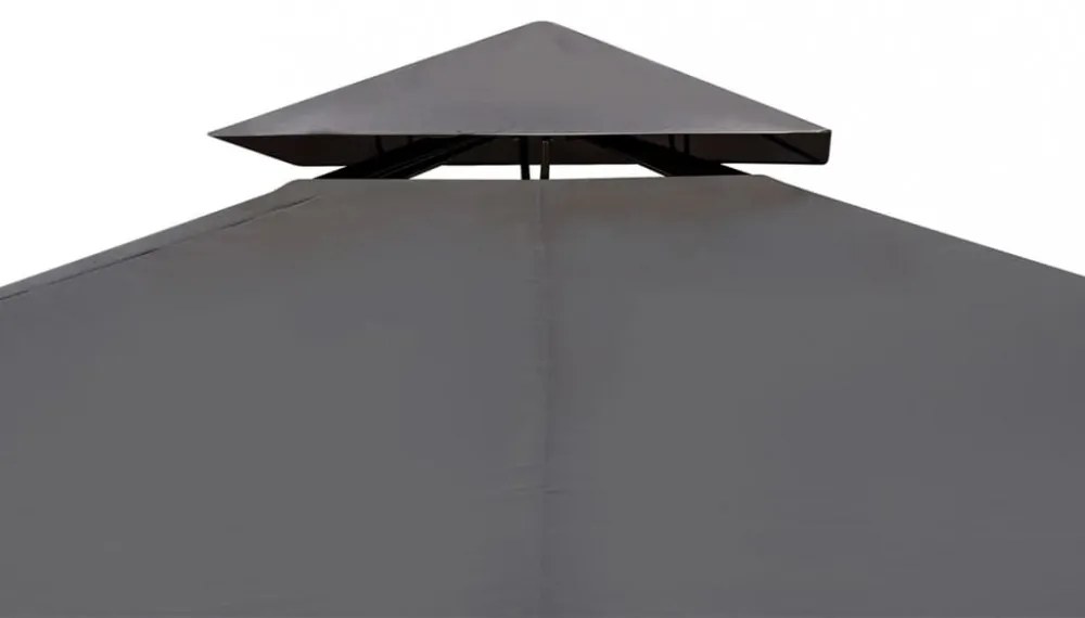 sötétszürke pavilon tetővel 3 x 4 m