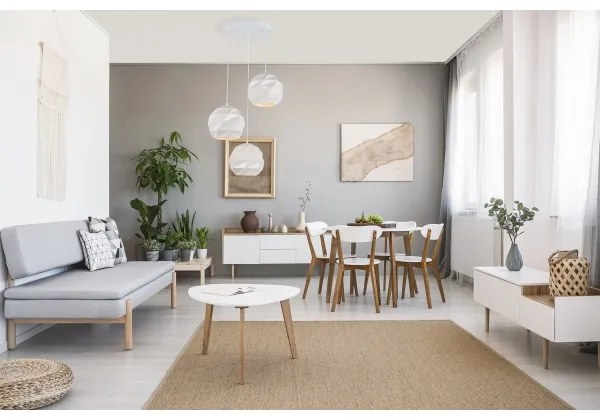 ITALUX PND-2424-3S-WH - Csillár zsinóron PALERMO 3xE27/40W/230V fehér