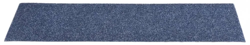 15 db szürkéskék négyszögletes öntapadó lépcsőszőnyeg 76x20cm