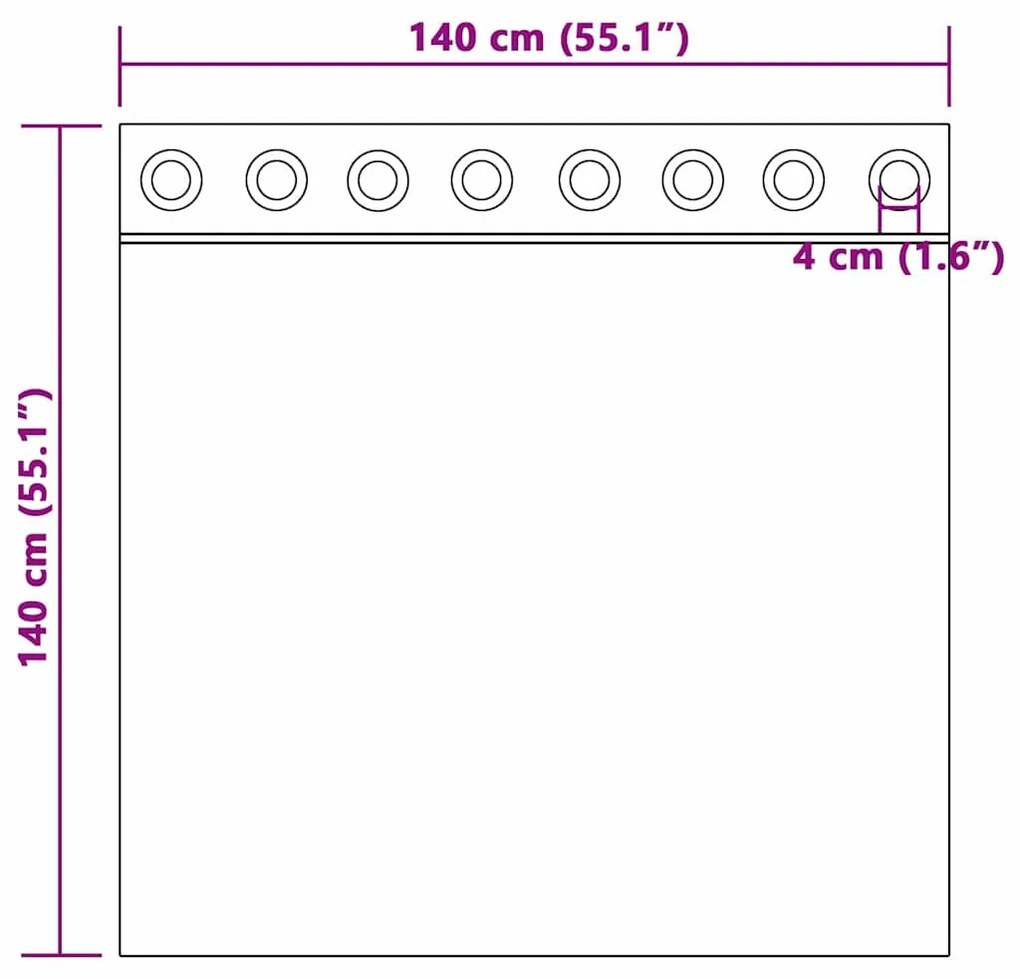 Függöny függönyökkel 2 pcs Szürke 140 x 140 cm Bársony