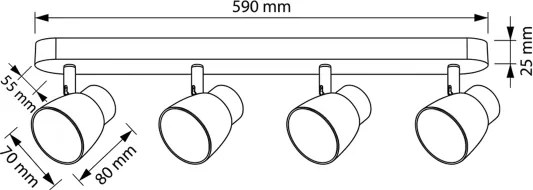 Brilagi - LED RGBW dimmelhető spotlámpa NUGGET 4xGU10/4,8W/230V fekete/arany