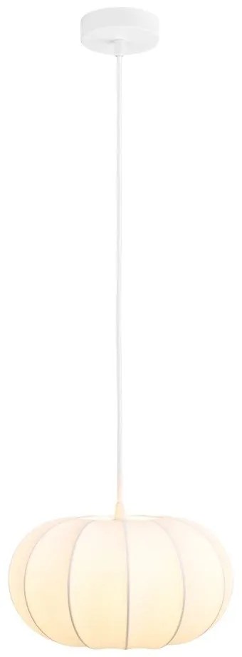 Fehér függőlámpa textil búrával ø 28 cm Coventry – House Nordic