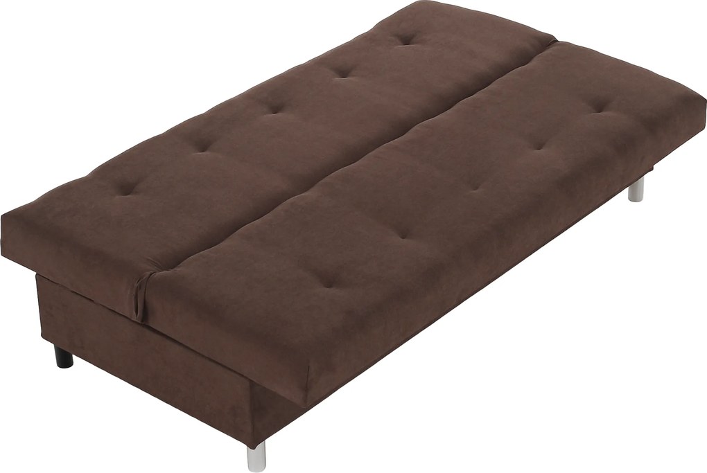 Kihúzható kanapé, barna, ALADA