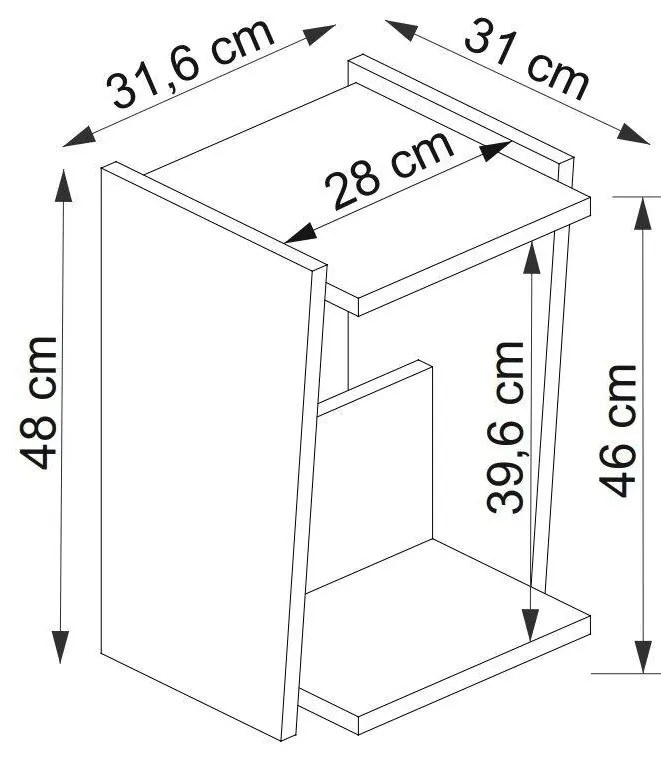 Kézi asztal Pitudu 3 (dió + bézs) . 1094749