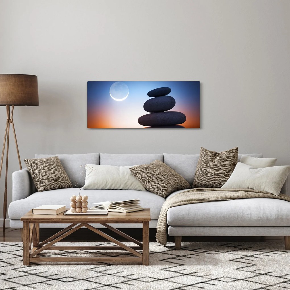 Egymásra halmozott kövek képe (120x50 cm)