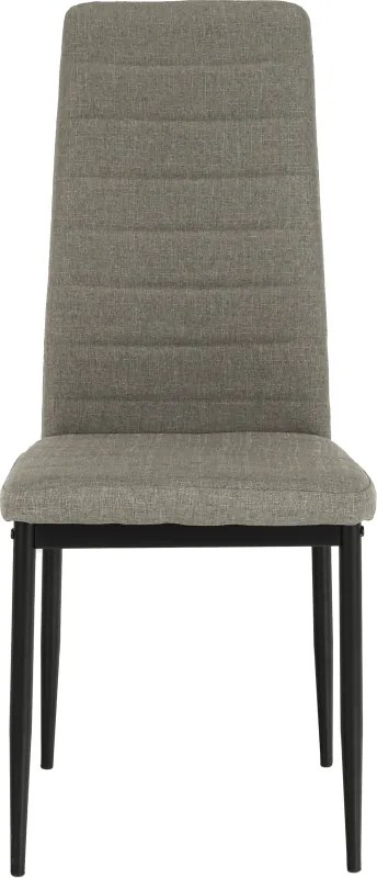 Étkezőszék, barna szövet/fekete fém, COLETA NOVA