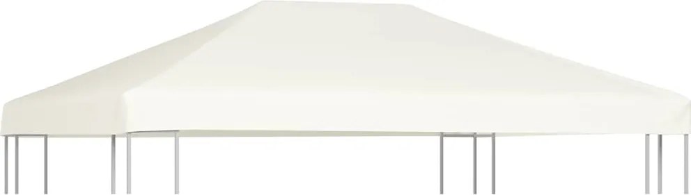 vidaXL krémfehér pavilon tetőponyva 310 g/m², 4 x 3 m