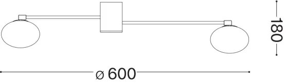 Ideal Lux - LED Felületre szerelhető csillár HERMES 3xG9/3W/230V átm. 60 cm fehér