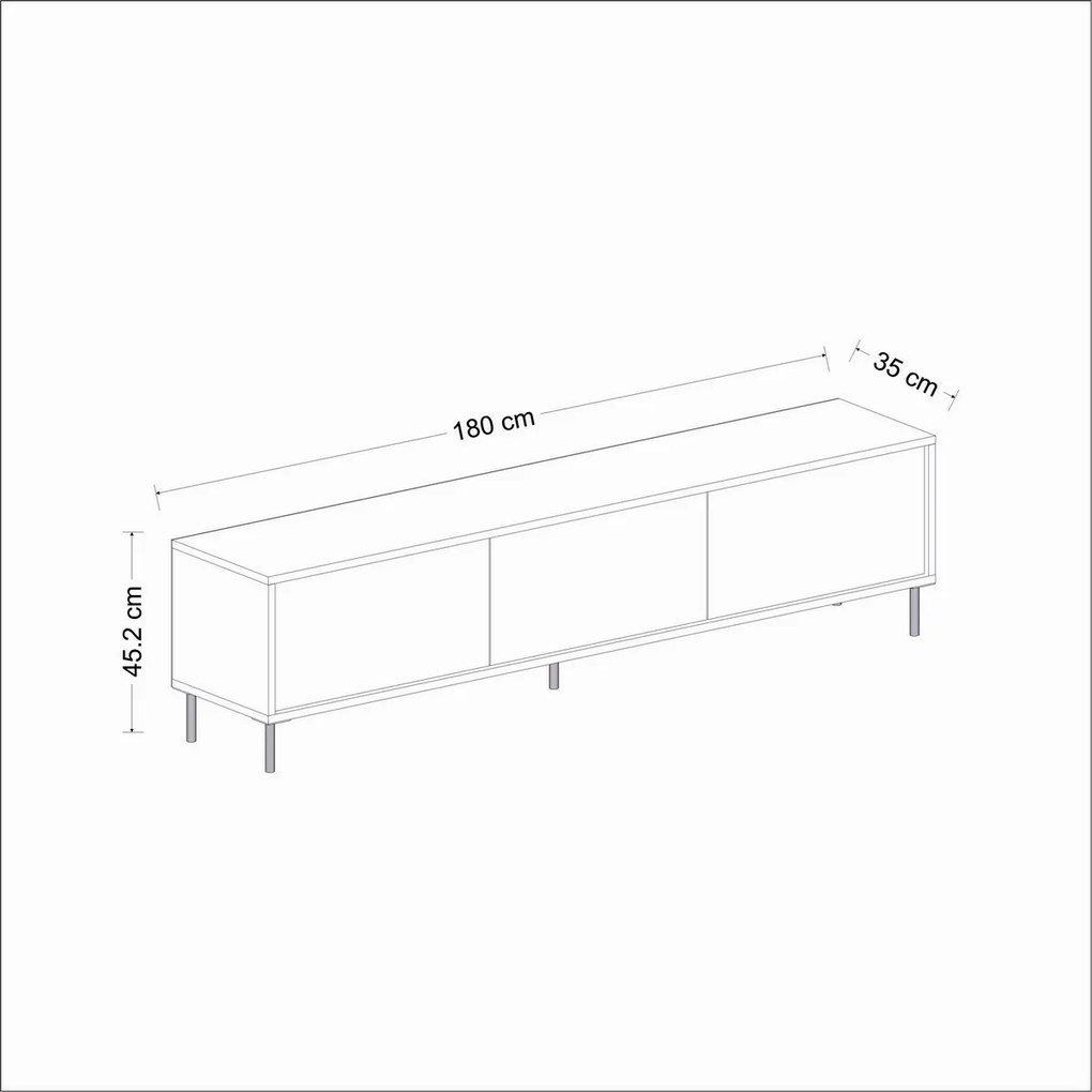 Imaj White Marble and Gold TV-asztal
