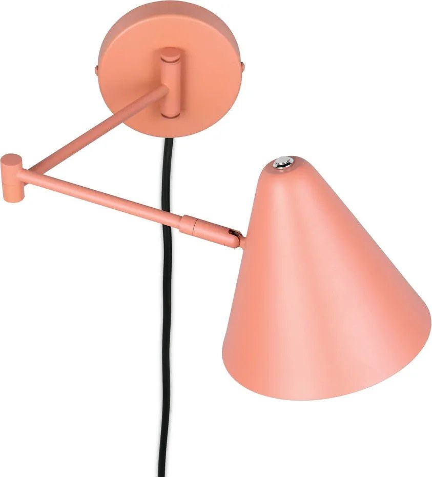 Narancssárga konnektorhoz csatlakoztatható fali lámpa hajlítható szerkezettel ø 15 cm Cosima – Trio