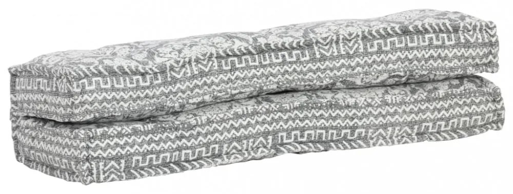 világosszürke foltvarrott szövet raklapkanapé-párna