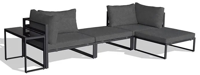 Kerti Garnitúra, Fém + Szövet, Szürke. AZ-L1761 GREY