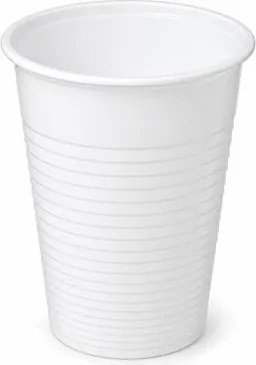 Műanyag pohár, 3 dl, 50 db, fehér (KHMU320)