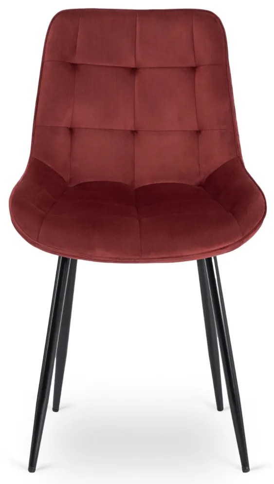 Bordó Bársony Étkezőszék. CHRIS