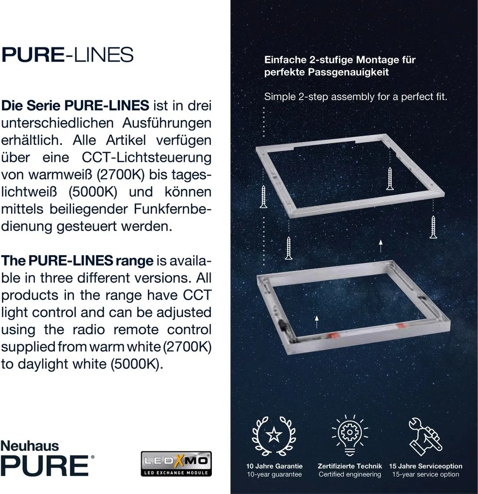 Paul Neuhaus modern mennyezeti lámpa pure-lines eloxált alumínium pln6022-95