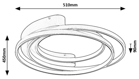 Rabalux 71288 - LED mennyezeti lámpatest HOLIZE LED/50W/230V