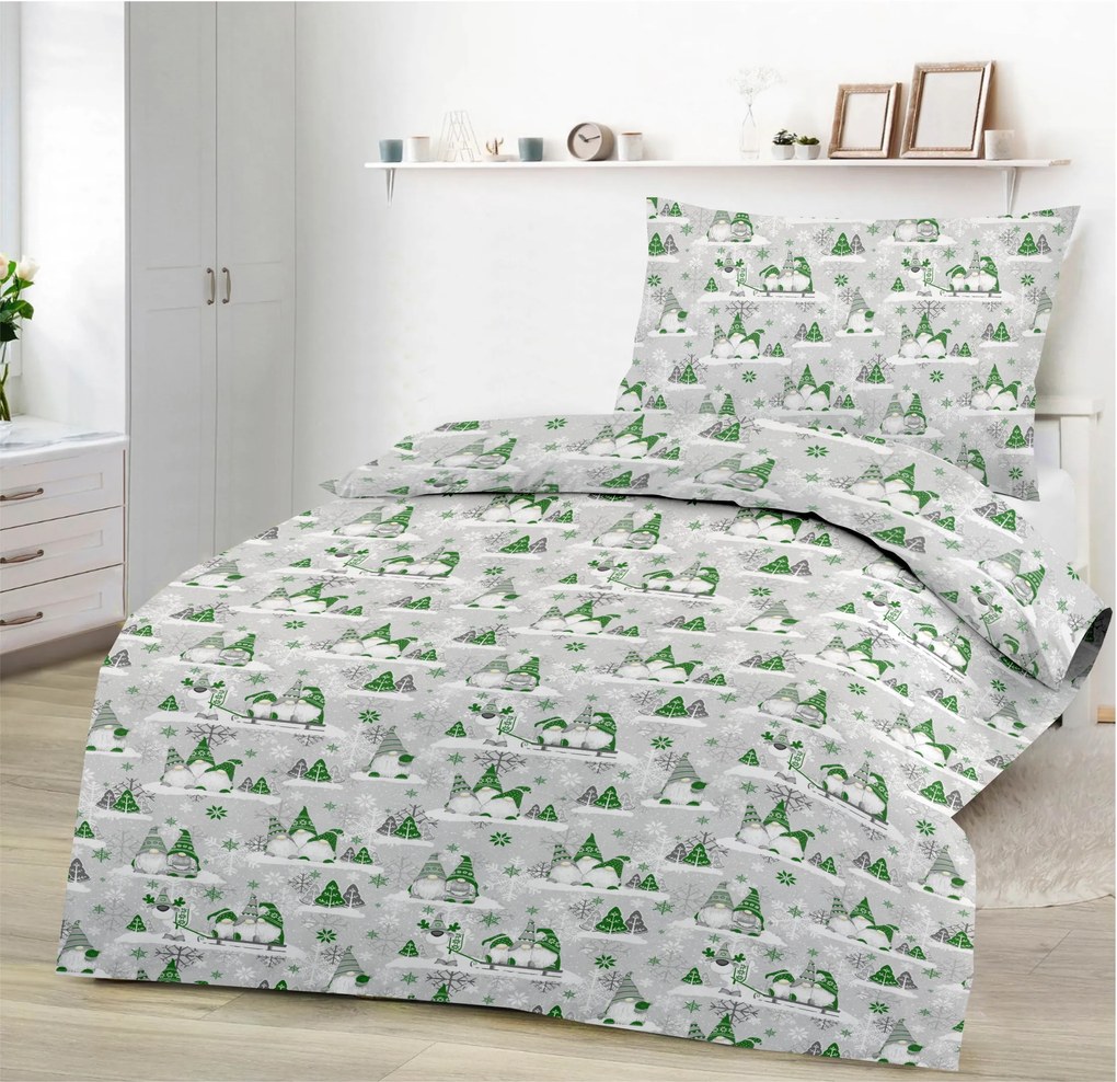 CHRISTMAS SCRATCH ZÖLD pamut ágynemű DeLuxe