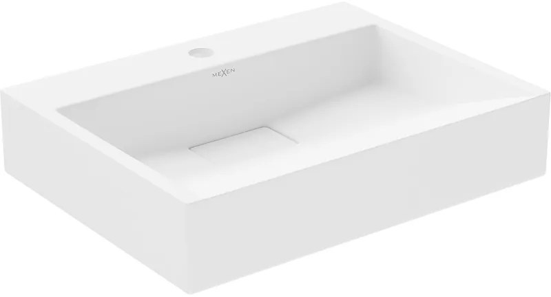 Mexen Ava pultra szerelhető konglomerát mosdókagyló 1 nyílás 50 x 38 cm, Fehér - 23015001