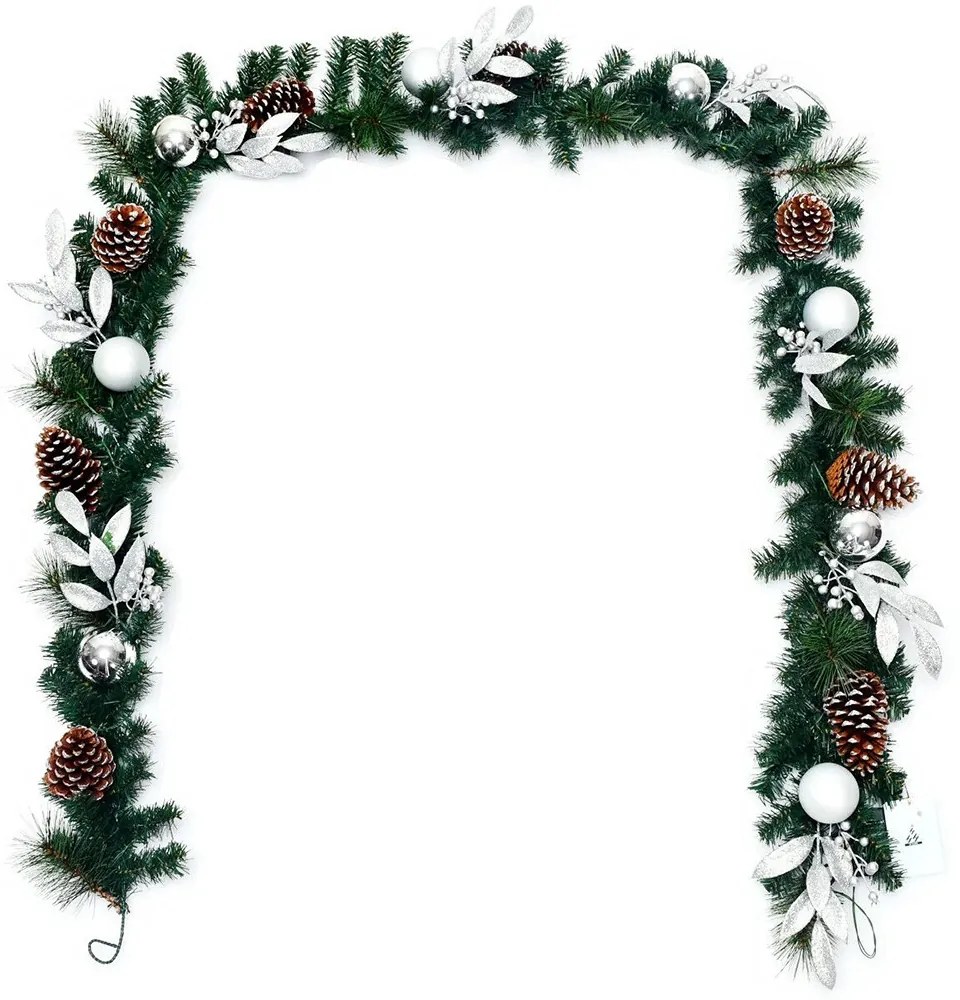 Karácsonyi girland,50 meleg LED-es fénnyel 2,7m