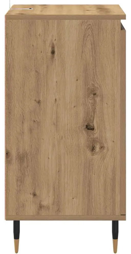 Széf 2 pcs Artisan tölgy 40 x 35 x 70 cm Műszaki fa és vas