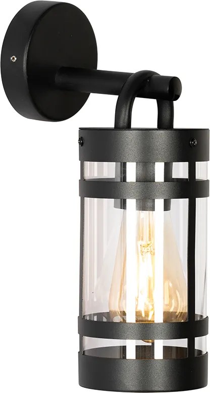 Okos kültéri fali lámpa fekete IP44 WiFi A60-nal - Ruben