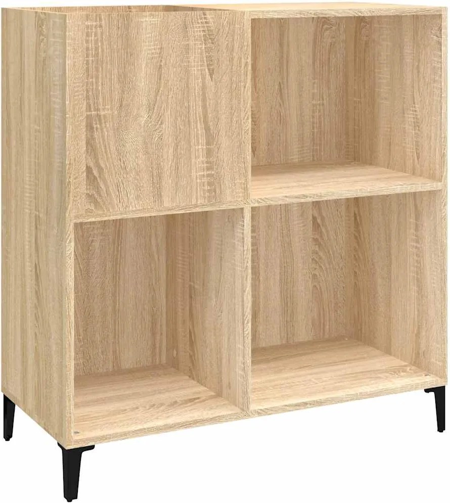 vidaXL sonoma tölgy színű szerelt fa hanglemezszekrény 84,5x38x89 cm