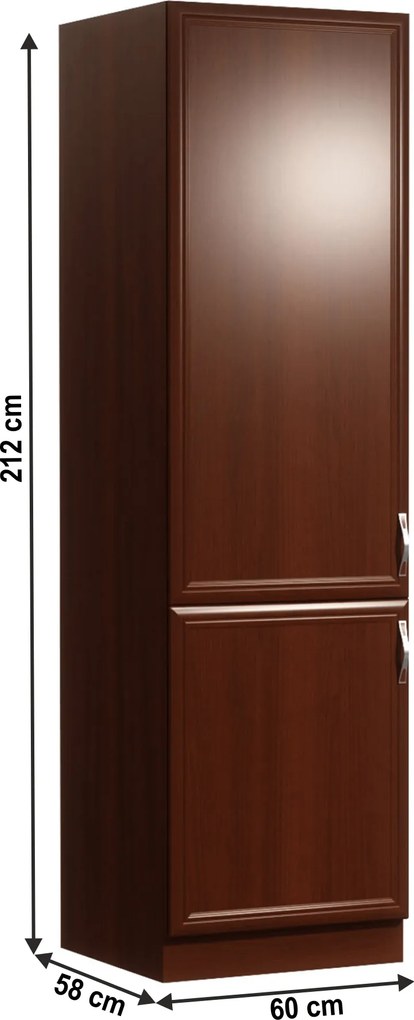 Hűtő beépítő alsószekrény D60ZL, balos, dió Milano, SICILIA