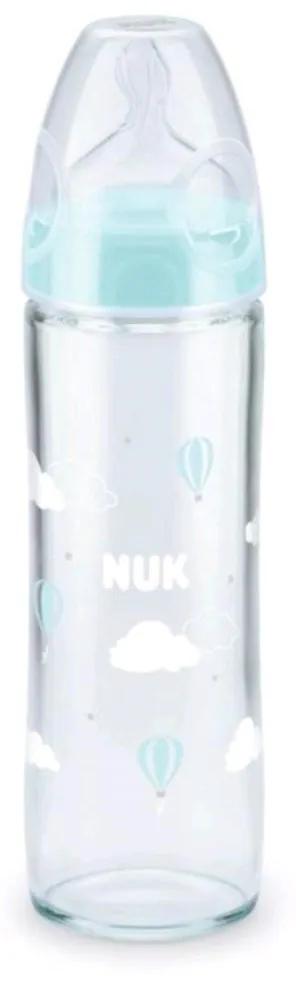 Üveg cumisüveg NUK Nes Cassic 240 ml kék
