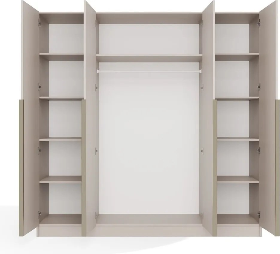 Senso 4D gardróbszekrény, 200x56.5x200 cm, kasmír