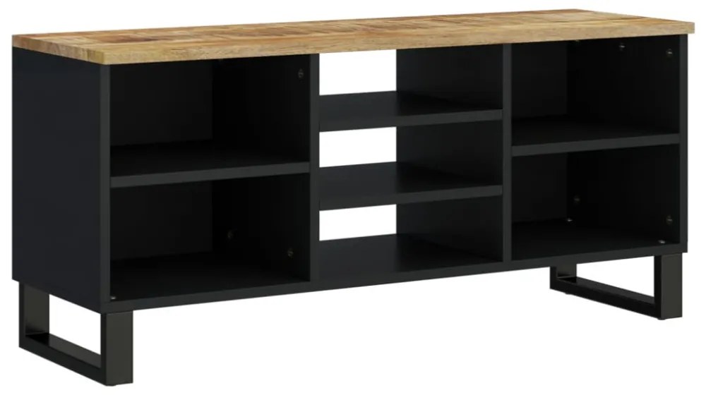 tömör mangó- és szerelt fa TV-szekrény 100 x 33 x 46 cm