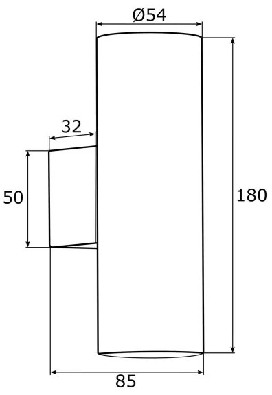 Argon 0912 - Fali lámpa MITOS 2xGU10/5W/230V króm