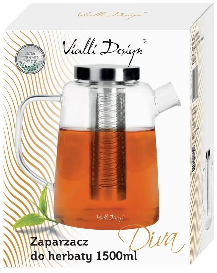 Üveg teáskanna, 1,5 l - Vialli Design