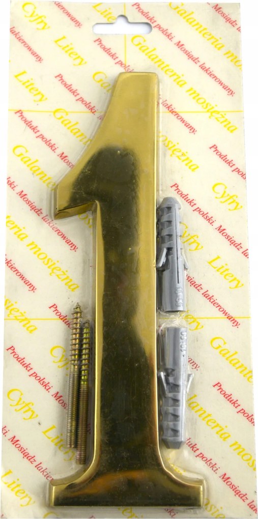 Házszám Sárgaréz 18 CM NO.1