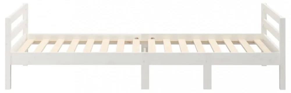 fehér tömör fenyő ágykeret matrac nélkül 80 x 200 cm