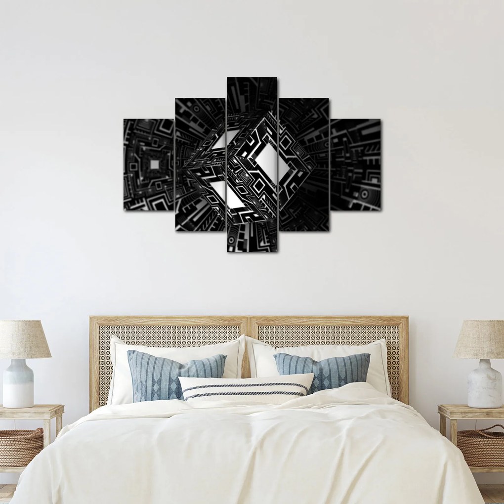 Absztrakt kockák képe (150x105 cm)