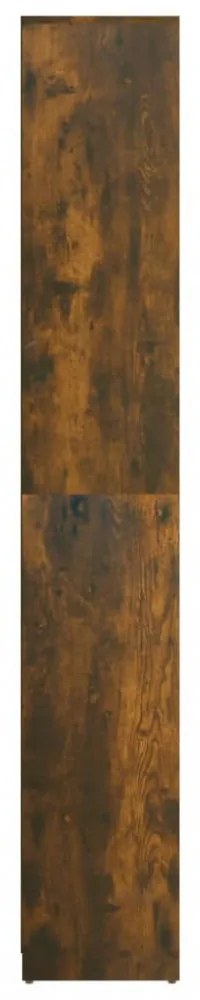 füstös tölgy színű szerelt fa fürdőszobaszekrény 30x30x183,5 cm